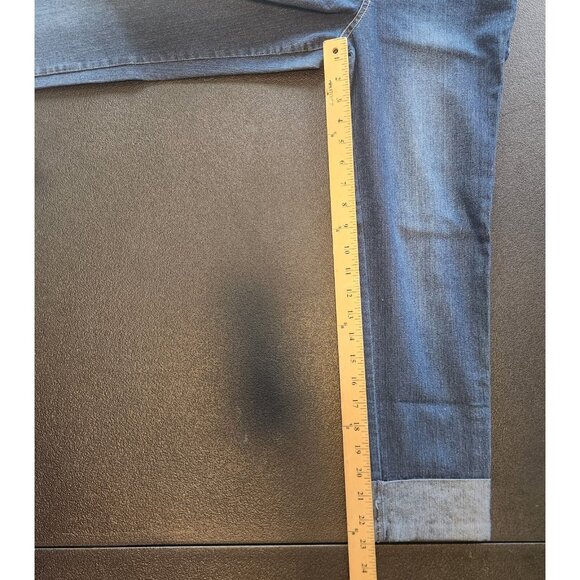 Disney D-Signed Denim Jeans Blue Cuffed Stretch Girls Size XL 14-16‎ EUC - Picture 10 of 11